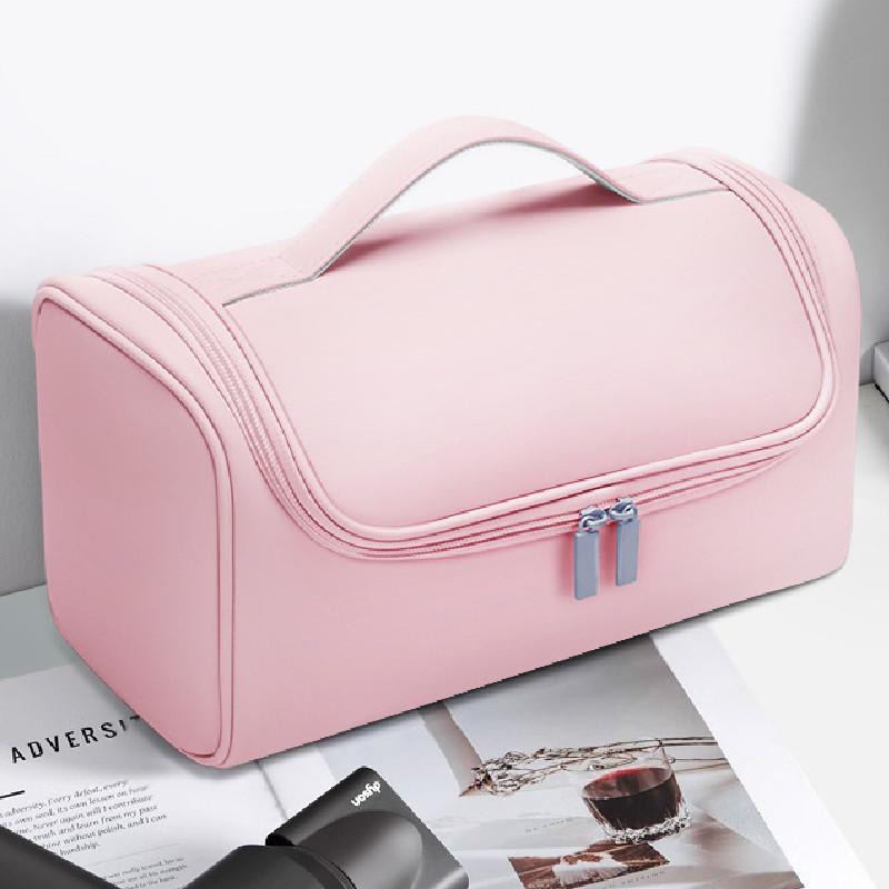 Travel Hair Dryer And Curling Iron Organizer Pu Storage Bag For Bathroom And Vacation Use