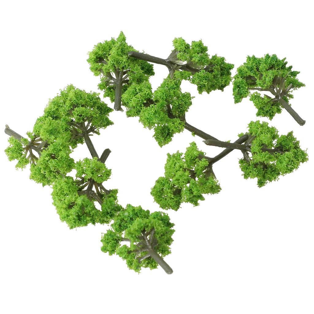 Scene Model Trees Decoration Diorama Display Green Plastic Props Railroad Resin 10pcs Scale Scenery Simulation DIY