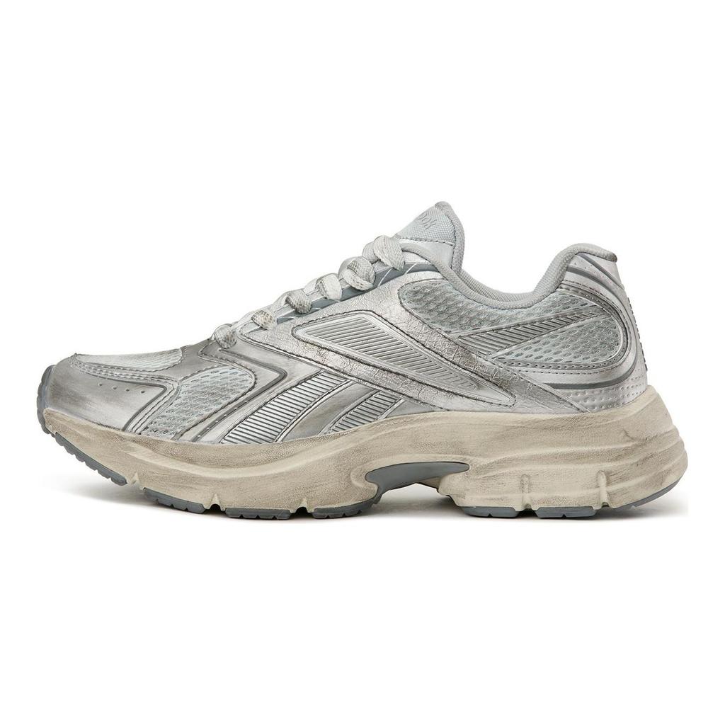 Reebok PREMIER ROAD 2.0 Trendy Comfort Versatile Vintage Washed Distressed Low-Top Running Shoes, Unisex Grey Silver 25SRC915U1GW1