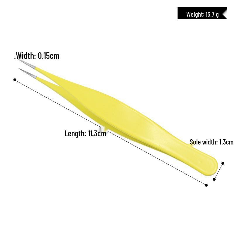 Multicolored Stainless Steel Pointed Eyebrow Tweezers - Beauty Tools for Precision Makeup and Trimming