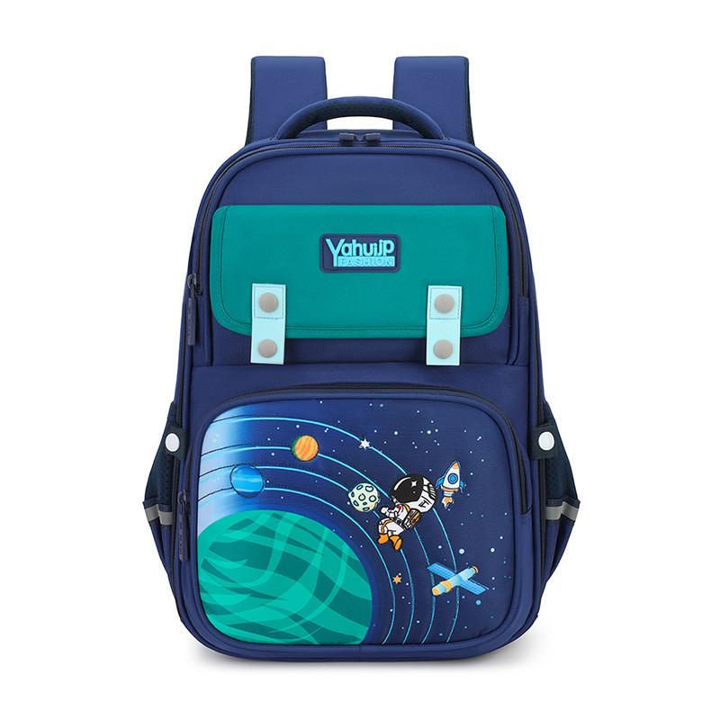 Delightful Cartoon Oxford Fabric Backpack For Kids With Ergonomic Shoulder Straps темно-синий