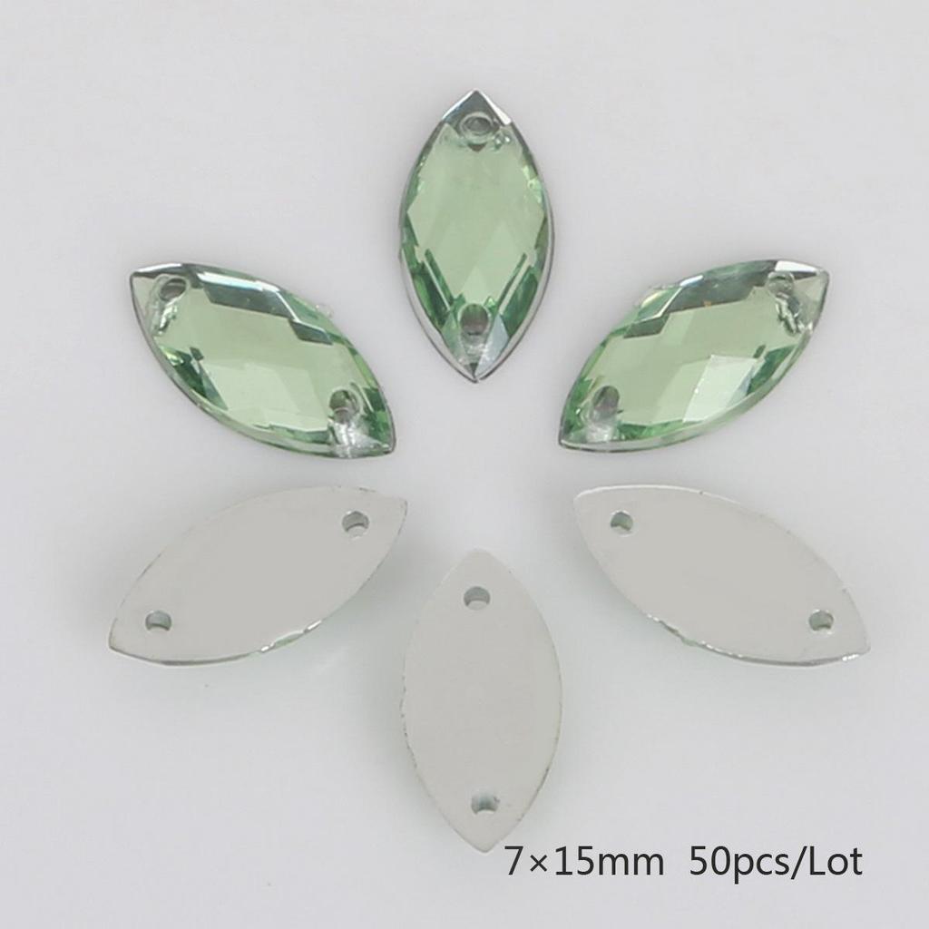 Round Multi-Faceted Acrylic Rhinestones: Double-Hole, Flat-Back Jewelry Accessories