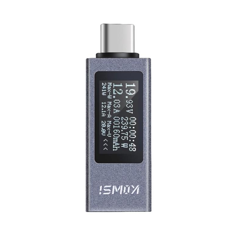 KOWSI Voltage Current Tester USB C Meter Tester Voltmeter Ammeter Detector USB C Charging Detector LED Display Portable