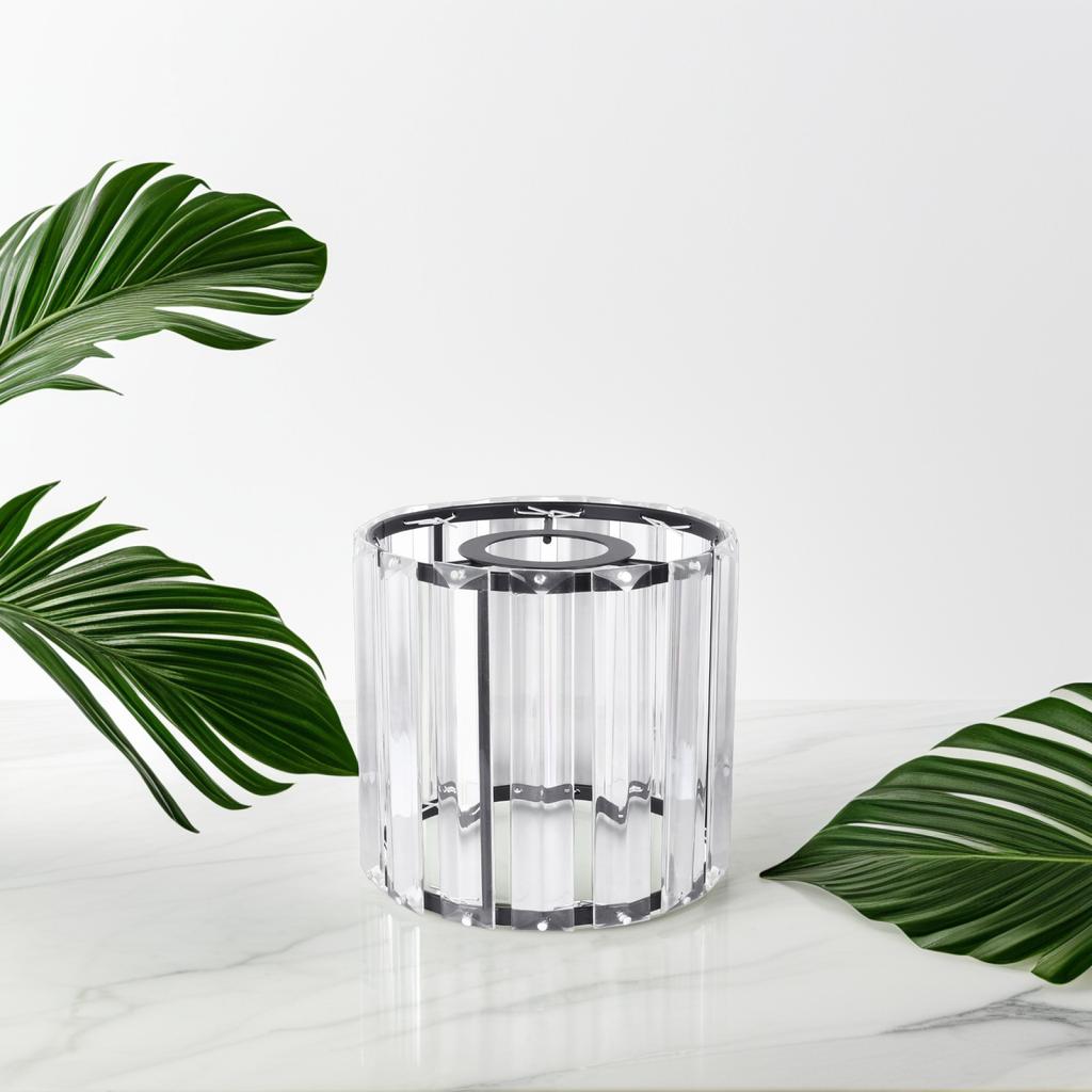 Crystal Ceiling Lamp Shade European Iron Art Dust Proof Lamp Cover For Living Room Bedroom Light Diffuser