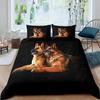 German Shepherd Duvet Cover Set 3D German Shepherd Puppy Print Bedding Set For Boys Girls Pet Animal Theme Comforter Cover