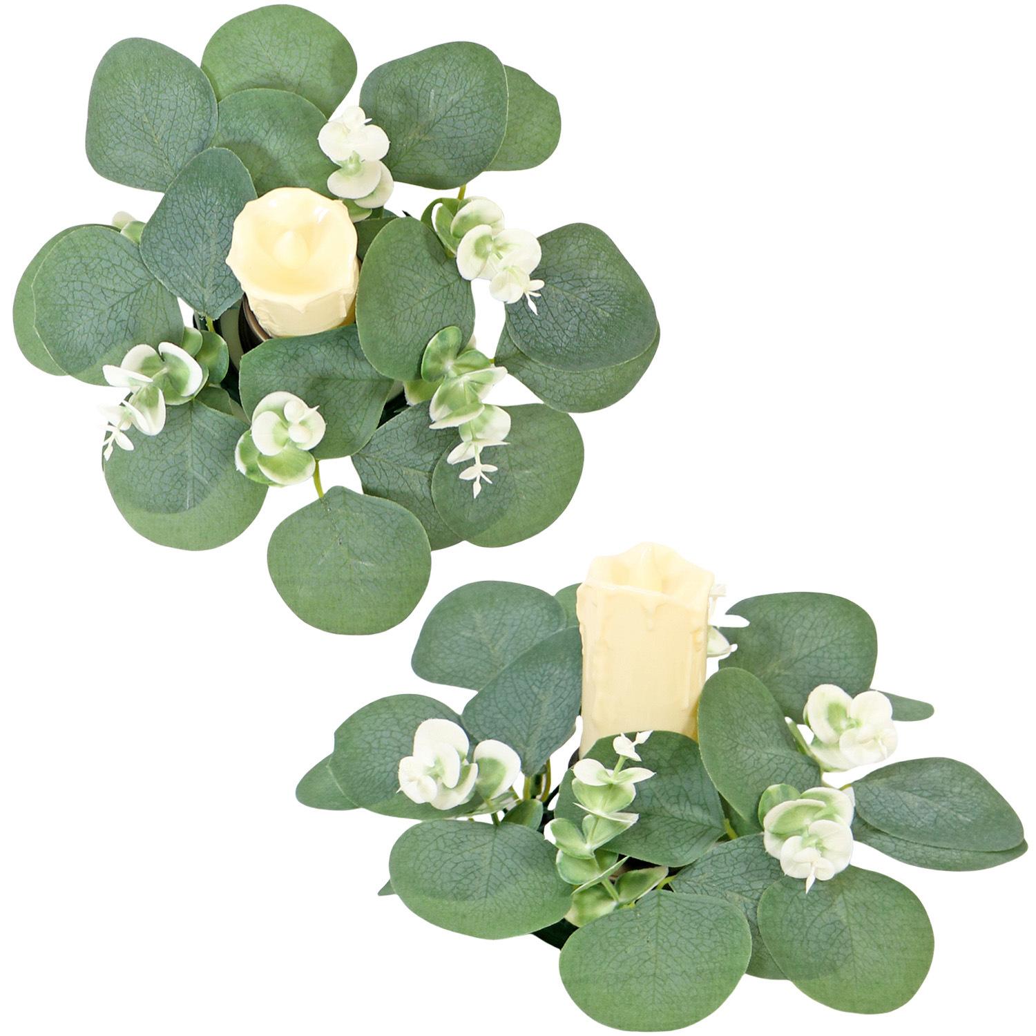 

Simulation Seasonal Decorative Wreath Eucalyptus Candlestick Wedding Season Wreath