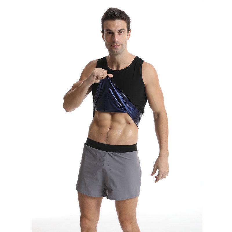 Herren-Saunaanzug: Schweißinduzierende Fitness-Körperformende Weste zum Laufen & für die Taillenkontrolle.