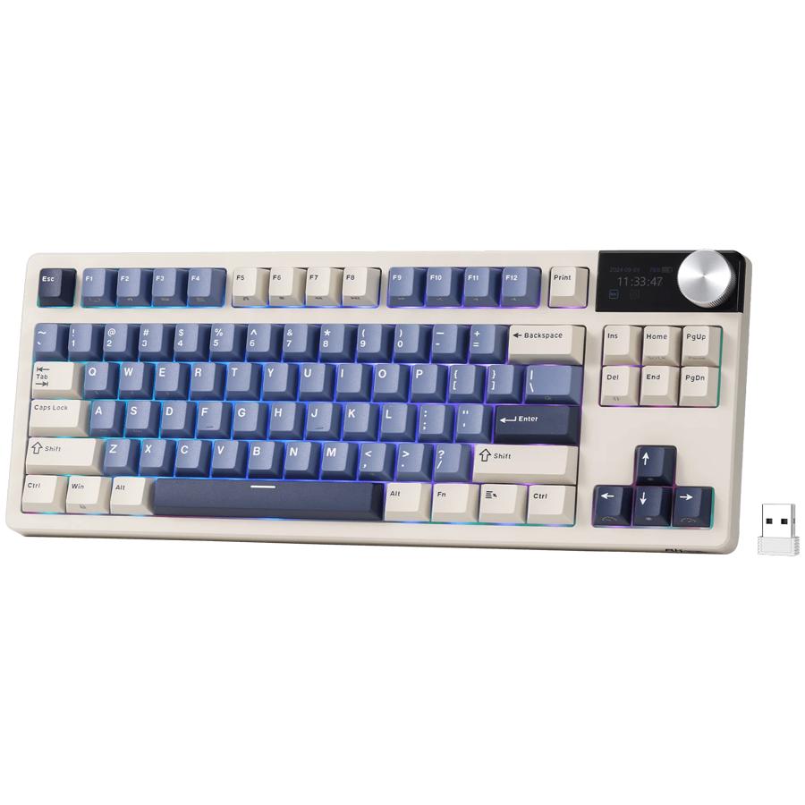 Royal Kludge Rk S85 Horizon Blue Gaming Keyboard Cloud Switch