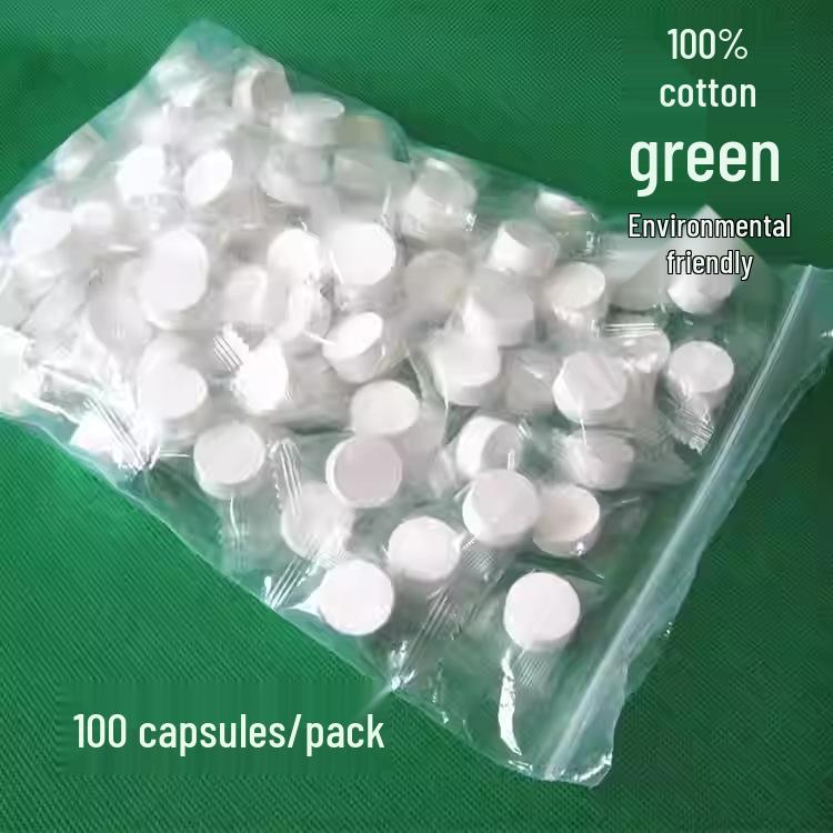 100% Cotton Compressed Towels: Disposable Wet Wipes for Face & Hands - Non-Woven, Travel-Friendly, Baby-Safe (100 Pieces) 22*20 cm