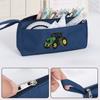 Cartoon tractor student large-capacity double-layer pencil case with zipper closure thick and durable