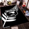New Zealand Kiwis Logo with Silver Fern. Non-slip Rug Suitable for Living Room and Bedroom Sofas.