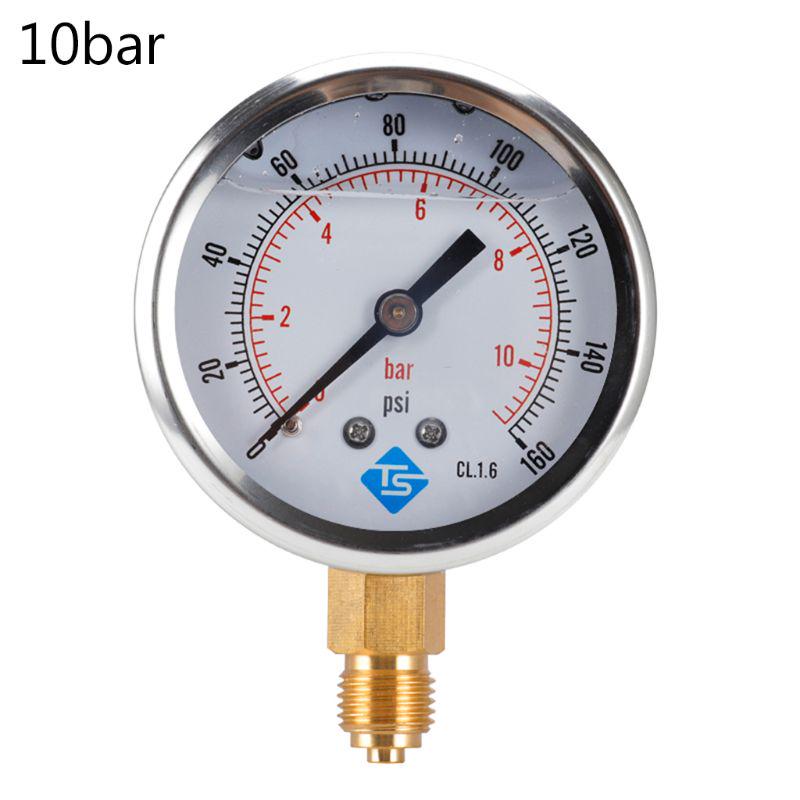 1/4 BSP Pressure Compound Vacuum Gauge Glycerine Filled Gauges 68mm Dial Vac To 10000 Psi Bottom Mount