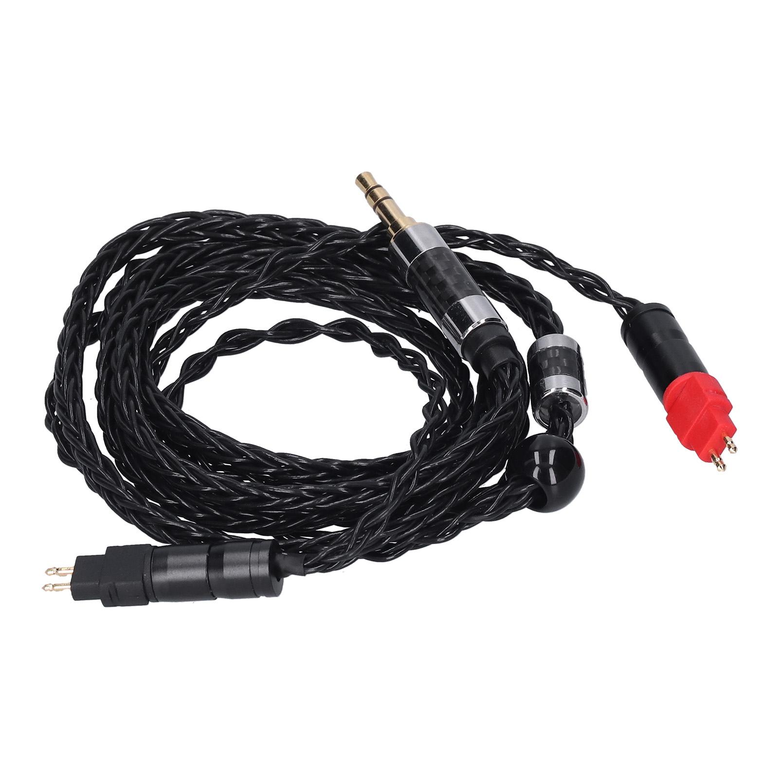 

Кабель з подвійним штифтом 8-жильний балансний OCC посріблений o для Sennheiser HD600 HD580 3,5 мм стерео