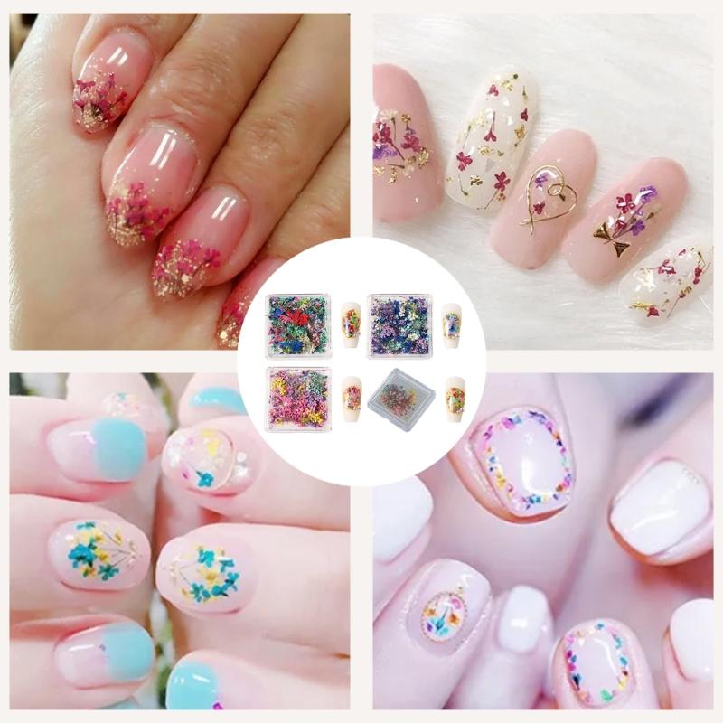 Japanese Style Nail Charms Nail Designs Nail Charms Dried Flower Nails Art Charms Nails Art Decorations for Weddings