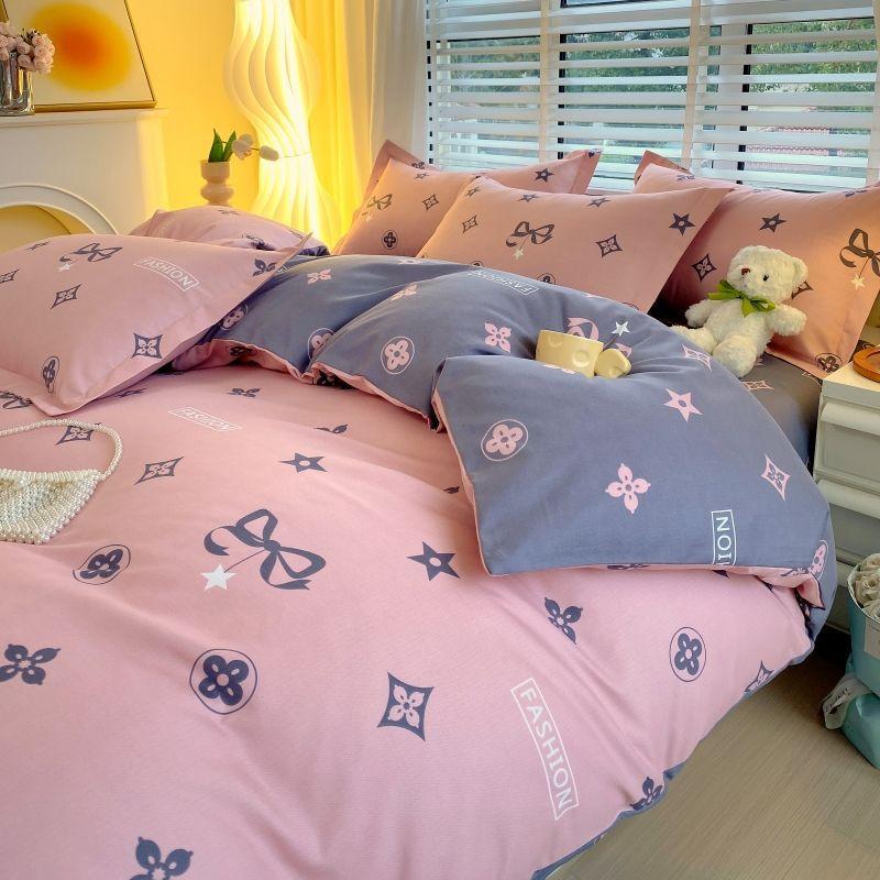 

Утолщенный комплект из четырех предметов из чистого абразивного материала, односпальная и двуспальная простыня из приятного для кожи твила, пододеяльник, комплект из трех предметов для спальни, постельное белье 1.2m bed