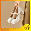 Vintage Style Japanese Women's Shoes Thick Bottom Mary Jane White High Heels Platform Shoes Rubber Sole Adult Women's Footwear S