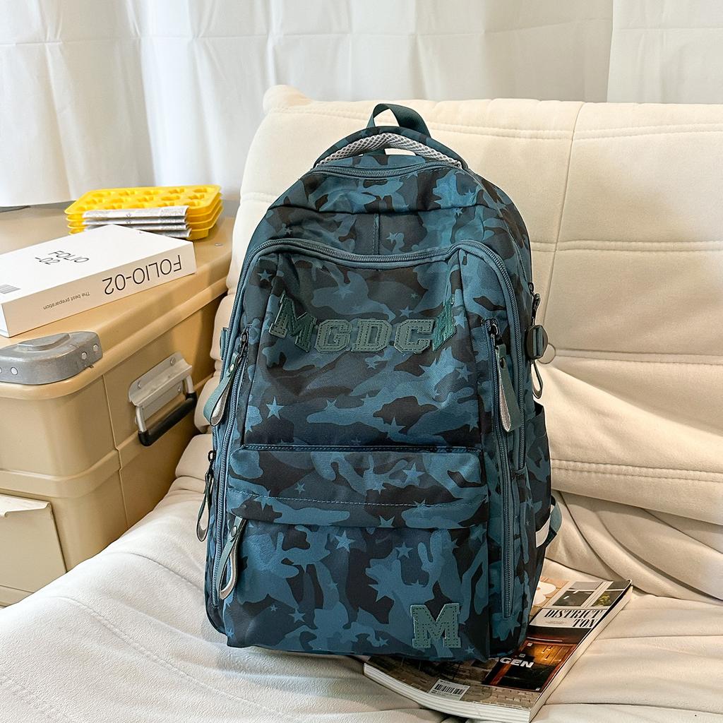 Schoolbag street feeling trendy cool niche camouflage backpack junior and high school students class holiday play to reduce the burden leisure bag