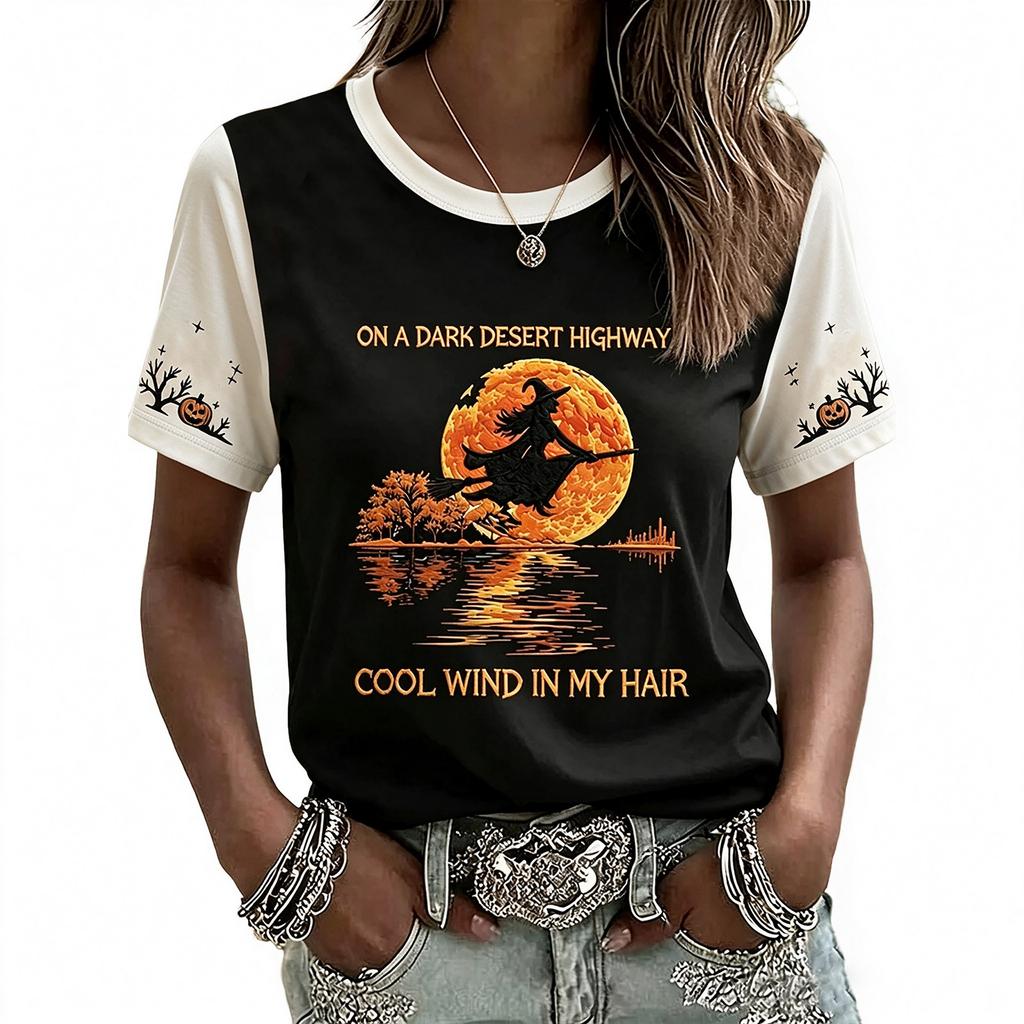 Women's Fashion Casual V-Neck Short Sleeve Printed Blouse Top for Every Day Wear