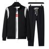 Mantel Übergroße Herren Strickjacke Sport Casual Set Zweiteilige Hose