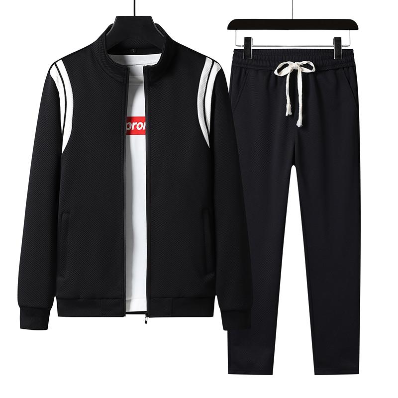 Mantel Übergroße Herren Strickjacke Sport Casual Set Zweiteilige Hose