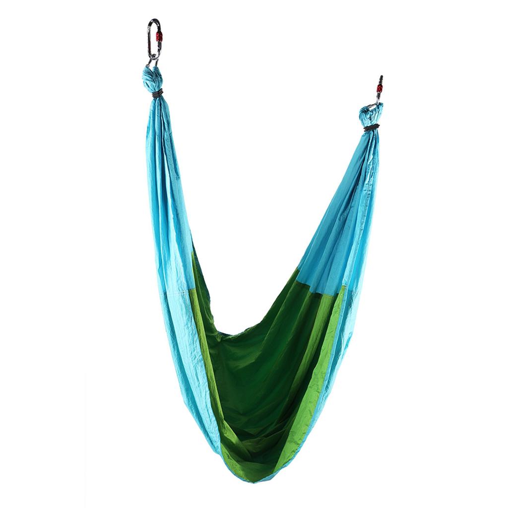 Aerial   Fitness Hanging Grip Inversion Trapeze Swing Sling Hammock(Blue Green)