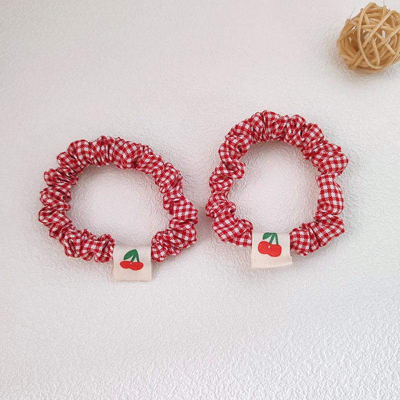 

Набор из 2 эластичных резинок для волос с вишней и клубникой для женщин, девочек, детей, резинки для волос, резинки, аксессуары для волос, резинка-скранч, веревка