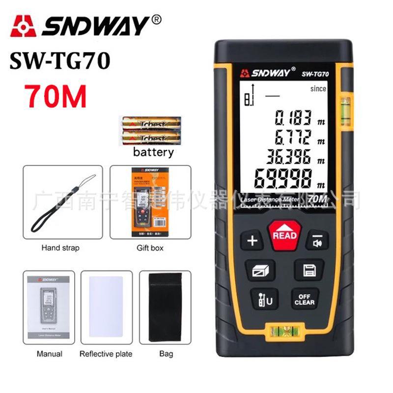 SNDWAY SW-T100/T60 Laserový dálkoměr, Infračový elektronický svinovací metr