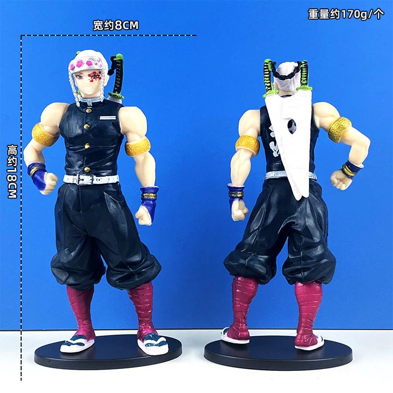 Demon Slayer Anime Figures Kochou Shinobu Tanjirou Kyoujurou PVC Statue Model Doll Collection Ornaments Toys