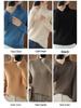 Women's Loose Plus Size High Neck Knit Sweater - Long Sleeve Korean Style for Autumn and Winter