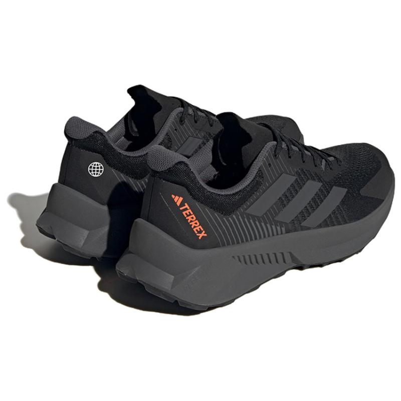 Adidas Terrex Soulstride Flow Trail Core Black Grey Impact Orange Sneakers GX1822