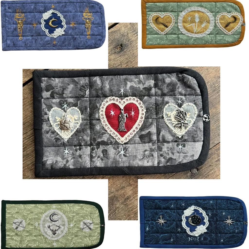 Handcrafted Pocket Altar – Mystery Edition, Portable Pocket Witchcraft Altar Cloth With Five Mystical Styles, Catholic Pocket