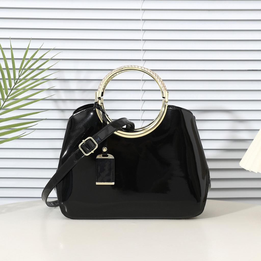 Red Bridal Bag New Fashion Glossy Patent Leather Women's Bag Crossbody Bag Handbag Shoulder Large Capacity Tote Bag