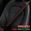 1 Embroidered Fabric Breathable Truck Car Seat Belt Safety Belt Shoulder Protector 50cm16.7 Inch Car Interior Supplies Black