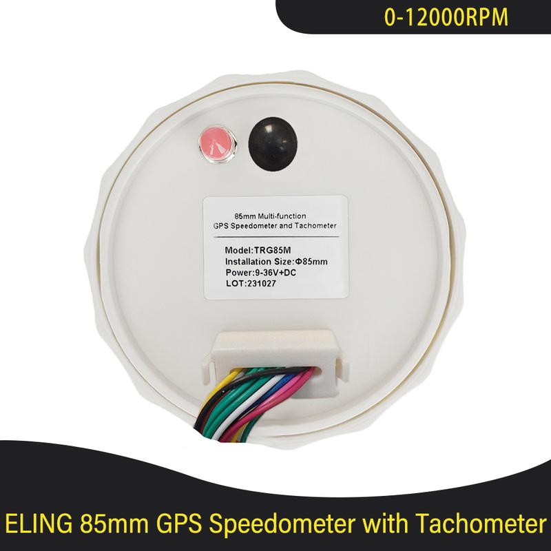 85mm GPS Speedometer 0-299km/h MPH with 0-12000RPM Tachometer High Beam Turn Light Oil Pressure for Motorcycle Car 12V 24V