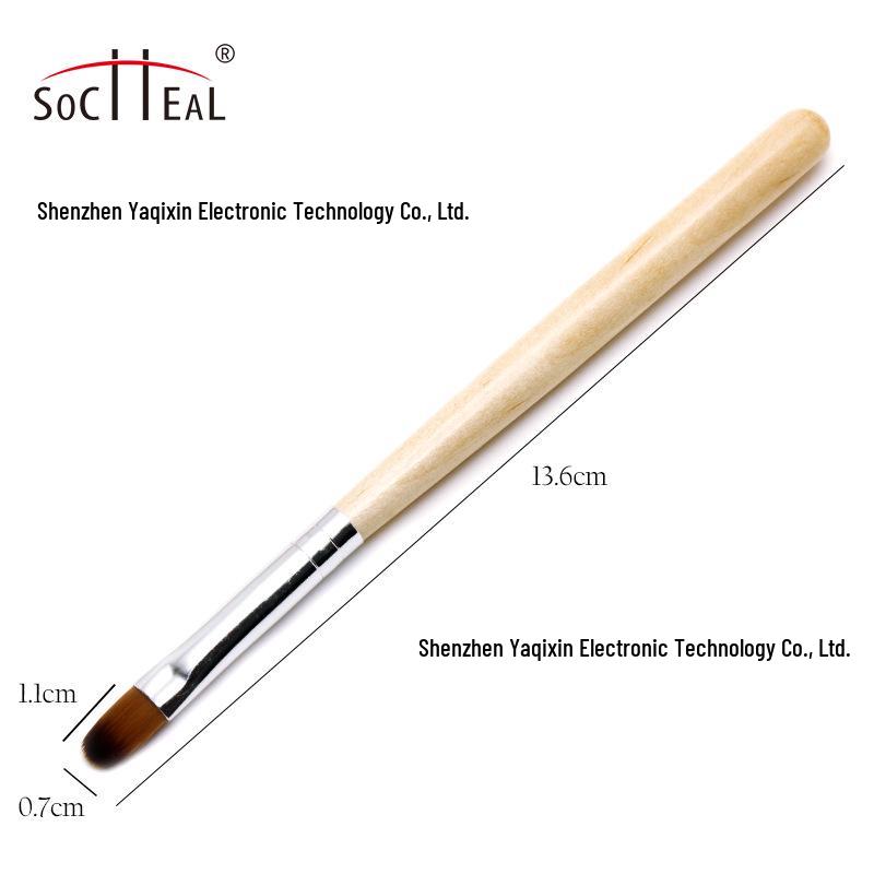 Dřevěná rukojeť Stříbrná tuba Štětec na nehtové umění pro fototerapii