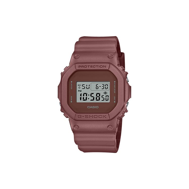 CASIO G SQUAD Earth Tone Outdoor Collection Quartz Movement Resin Strap Watch Men s Watches DW-5600ET-5PR-person Dark Red Watch Dial