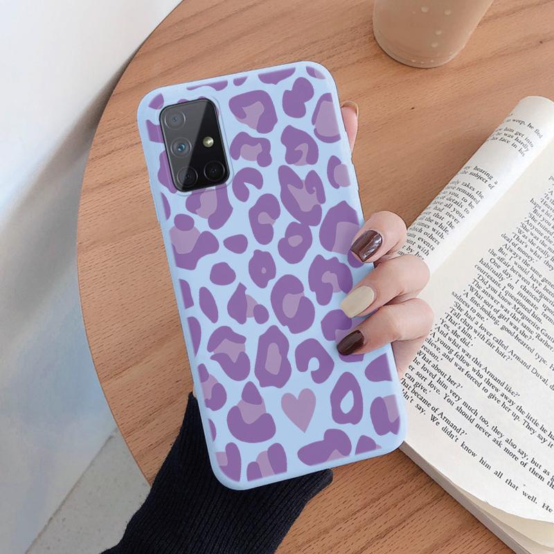Leopard Print Phone Case For Samsung Galaxy A51 4G 5G A71 5G Protection Back Cover Soft Silicone Fundas For Samsung A 51 Coque
