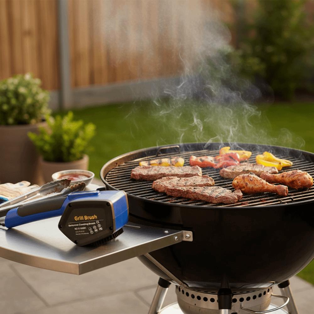 Handheld Electric Grill Cleaner High Power Grill Cleaning Scrub Brush  Outdoor BBQ