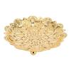 Gold Metal Coffee Tea Tray Retro Embossed Round Flower Tray Turkish Serving Tray  Outdoor Use