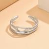 Cross-border Irregular Shaped Hollow Stainless Steel Adjustable Gold Plated Ring