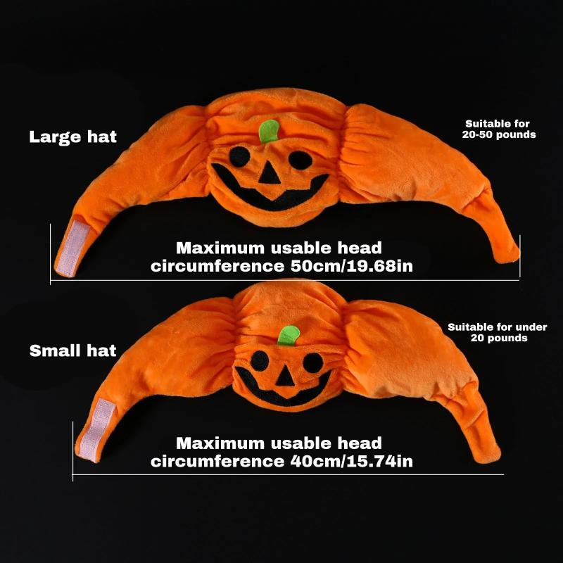 Halloween Pet Costume Set Cute Pumpkin Ghost Style Cat Dog Pet Clothing Hat With Pet Bib Scarf  Pet Accessories Festival Gift