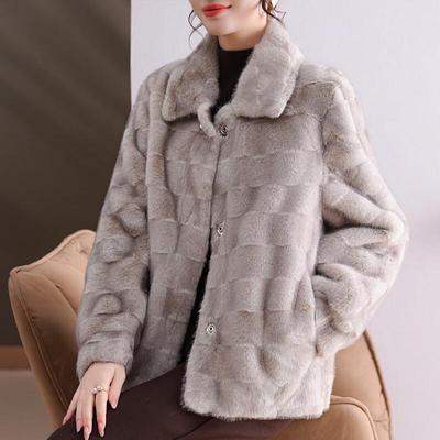 Datang Furen Wintermantel für ältere Frauen aus Kunstpelz