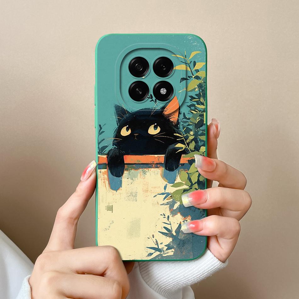 For Oppo A5 Pro 5G Phone Case Cute Cartoon Back Cover For Oppo A 5 2025 Full Protection Soft Liquid Silicone Anti Drop Housing