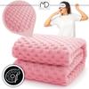 Blanket bedspread squares pink embossed 160x200 cm name day gift