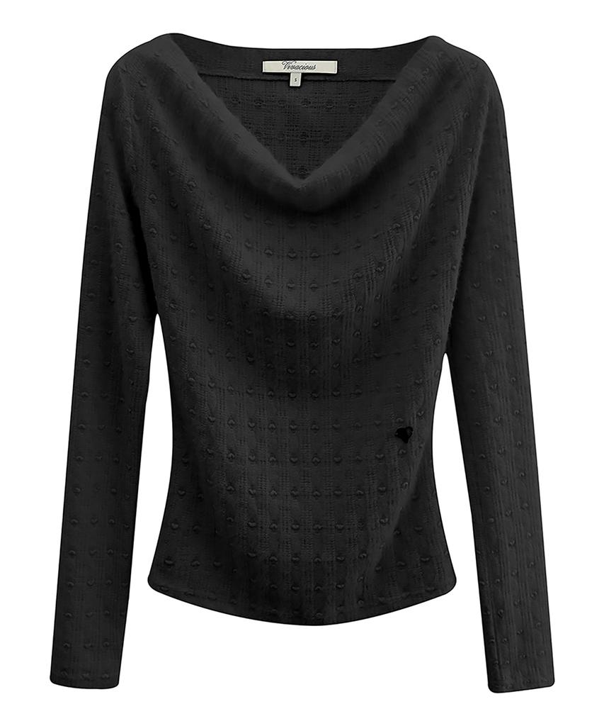 VIVACIOUS Diane Drape Knit Tee_2Colors