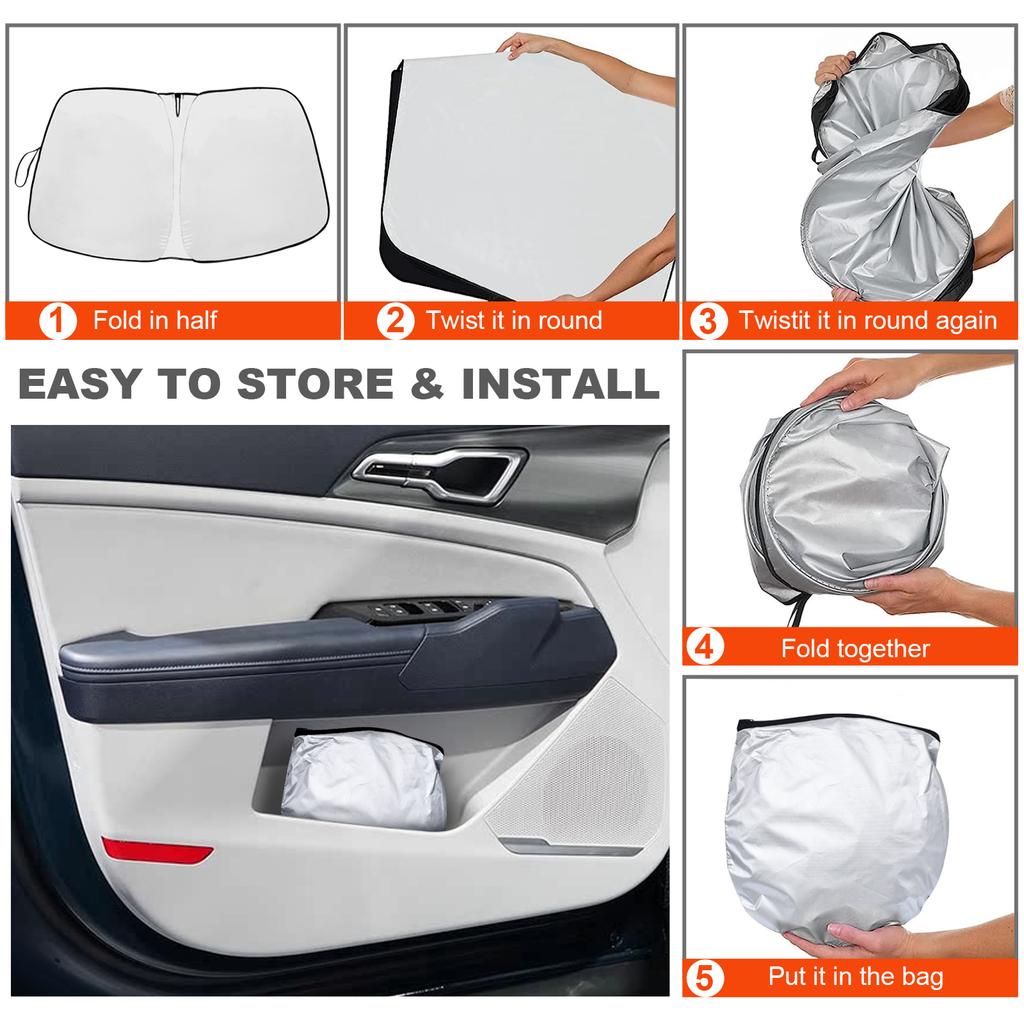 Windshield Sunshade for 2023 2024 2025 Kia Sportage NQ5 Sun Shade Blocks UV Rays Keep Your Car Cooler