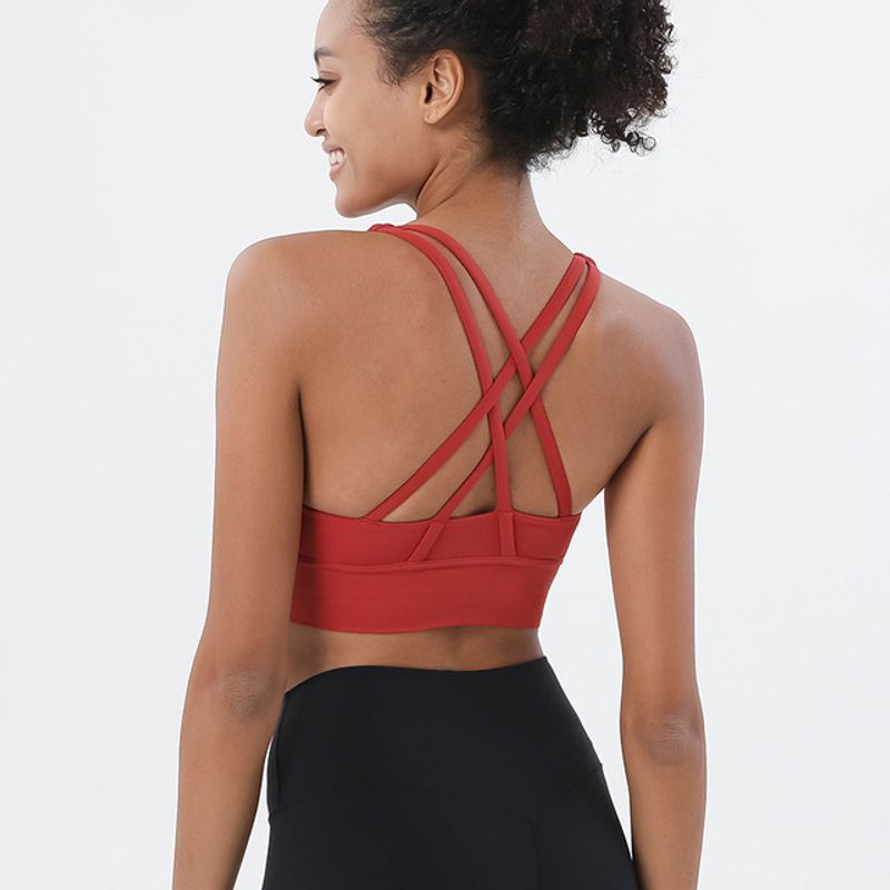 With Chest Pad Spring and Summer New Yoga Clothes Intimates Sports Push up Bras Anti-Vibation Shaping Vest Running Vest Fitness