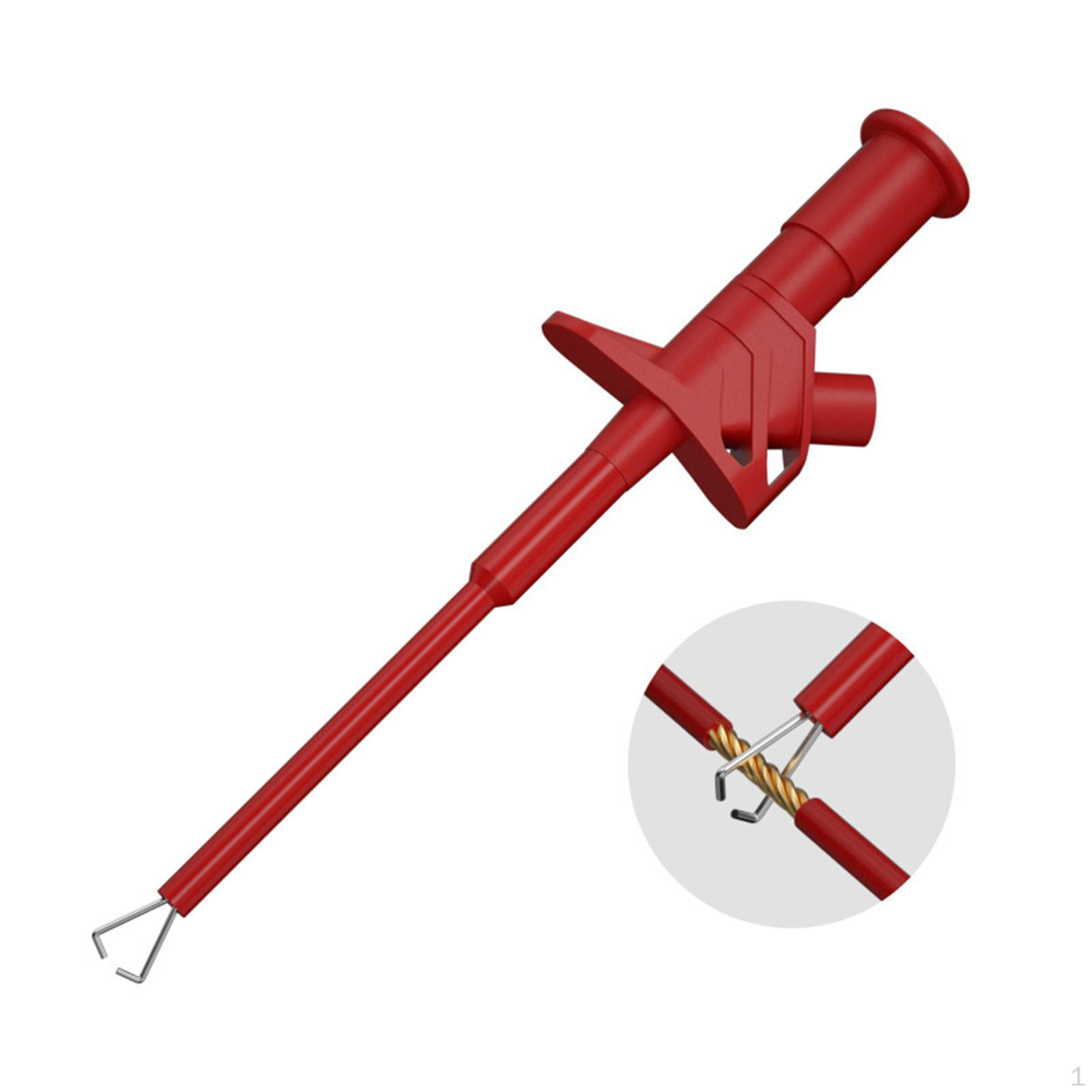 

Insulation Test Clip 4mm Banana Plug Multimeter Repair Tool Hook Fully Insulated Quick Piercing чорний