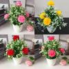Artificial Hydrangea Plant With Plastic And Silk Flowers For Home Decor And Tabletop Display