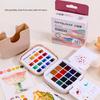 16 Colors Solid Watercolor Set Mini Portable Watercolor Paint Set With Brush & Palette Travel Sketching Painting Box Art Drawing